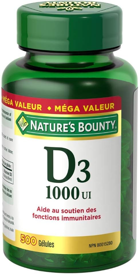 NATURE'S BOUNTY VITAMINE D 1000IU 25MCG S/GEL 500