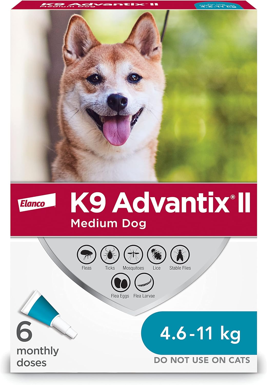 K9 Advantix® II Medium Dog Once-A-Month Topical Flea & Tick Treatment 4.6-11 kg