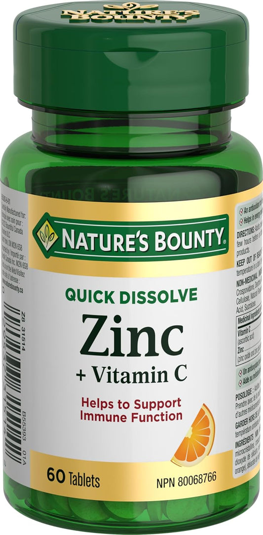 NATURE'S BOUNTY VITAMIN C & ZINC TB 60/15MG 60