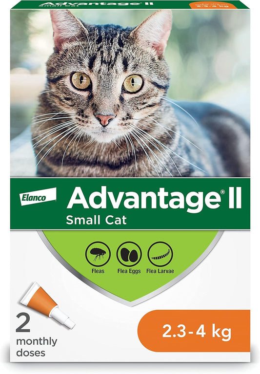 Advantage II Small Cat Once-A-Month Topical Flea Treatment - 2.3-4 kg