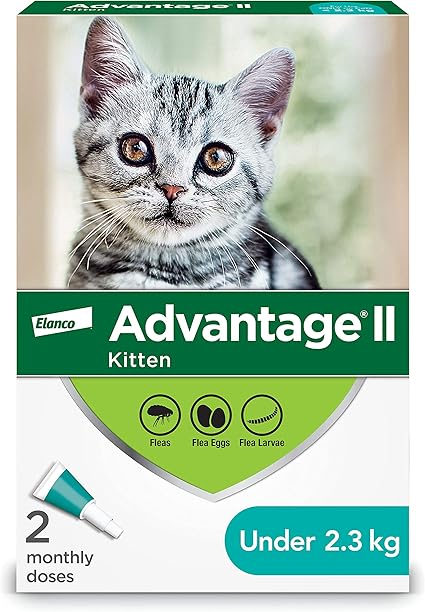 Advantage II Kitten Once-A-Month Topical Flea Treatment - Under 2.3 kg