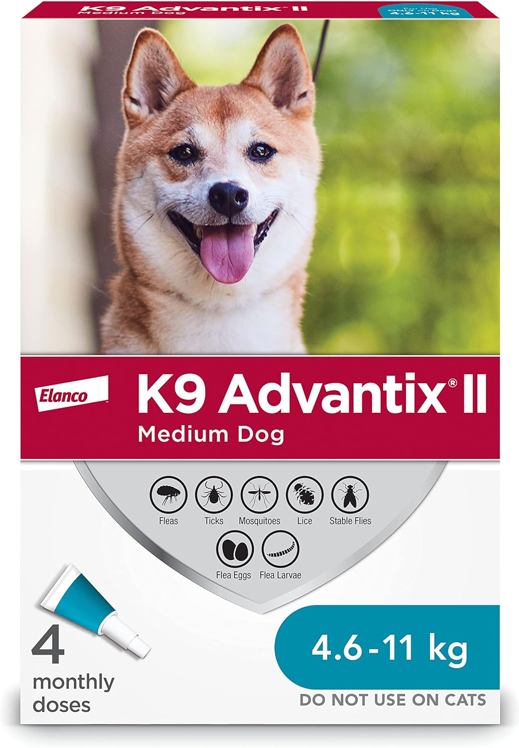 K9 Advantix® II Medium Dog Once-A-Month Topical Flea & Tick Treatment 4.6-11 kg