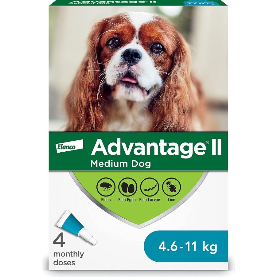 Advantage II Medium Dog Once-A-Month Treatment 4.6-11 kg